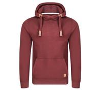 riverso Hoodie Herren Regular Fit RIVNiklas Kapuzenpullover Pullover Cross-Over-Kragen Rot 5XL (5XL, Port Red (BJD))