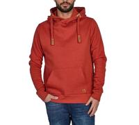 riverso Hoodie Herren Regular Fit RIVNiklas Kapuzenpullover Pullover Cross-Over-Kragen Rot M (M, Rusty Ochre Red (15400))