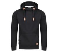 riverso Hoodie Herren Regular Fit RIVNiklas Kapuzenpullover Pullover Cross-Over-Kragen Schwarz S (S, Black (BJD))