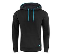 riverso Hoodie Herren Regular Fit RIVSandro Kapuzenpullover Pullover Beige 4XL, Größe:4XL, Farbe:Black-Tropical Turquoise