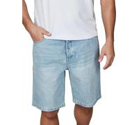 riverso Jeans Shorts Herren Loose Fit RIVAshton Kurze Hosen Shorts Sommer Denim Baumwolle Einfarbig, Größe:S, Farbe:Light Blue Denim (L185)