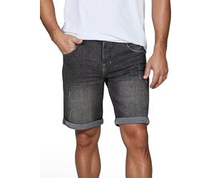 riverso Jeans Shorts Herren Stretch Kurz Regular Fit RIVTom Kurze Hosen | Bermuda Shorts Sommer Denim Einfarbig Schwarz Grau Blau 30 31 32 33 34 36 38 40 42 44 46