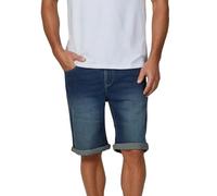 riverso Jeans Shorts Herren Stretch Kurz Regular Fit RIVUdo Kurze Hosen Bermuda Shorts Sommer Denim Einfarbig, Größe:W 34, Farbe:Dark Blue Denim Stretch (D233)