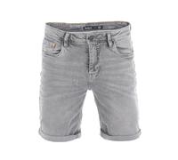 riverso Jeans Shorts Herren Stretch Kurz Regular Fit RIVUdo Kurze Hosen Bermuda Shorts Sommer Denim Einfarbig, Größe:W 46, Farbe:Grey Denim (G104)