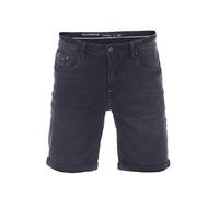 riverso Jeans Shorts Herren Stretch Kurz Regular Fit RIVUdo Kurze Hosen Bermuda Shorts Sommer Denim Einfarbig, Größe:W 46, Farbe:Black Denim (B122)