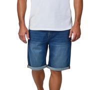 riverso Jeans Shorts Herren Stretch Kurz Regular Fit RIVUdo Kurze Hosen Bermuda Shorts Sommer Denim Einfarbig, Größe:W 36, Farbe:Middle Blue Denim Stretch (M214)