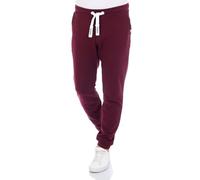 riverso Jogginghose Herren Baumwolle lang RIVLino Regular Fit Sweatpants Trainingshose Freizeithose Sporthose, Größe:XXL, Farbe:Port Red