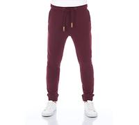 riverso Jogginghose Herren lang RIVSven Slim Fit Trainingshose Sporthose Trainingshose Freizeithose, Größe:3XL, Farbe:Port Red (15400)