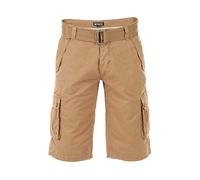 riverso Kurze Hosen Herren Cargo Shorts mit Gürtel Regular Fit RIVAnton Cargoshorts Sommer 100% Baumwolle, Größe:W 31, Farbe:Camel Beige (20000)