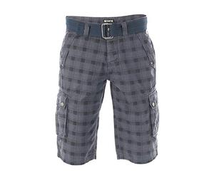 riverso Kurze Hosen Herren Cargo Shorts mit Gürtel Regular Fit RIVAnton | Cargoshorts Sommer 100% Baumwolle Blau Beige Schwarz Grau Grün 30 31 32 33 34 36 38 40 42 44 46