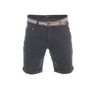 riverso Kurze Hosen Herren Chino Shorts Kurz mit Gürtel Regular Fit RIVKlaas Chinoshorts Bermuda Stretch, Größe:W 44, Farbe:Dark Grey (63400)