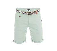 riverso Kurze Hosen Herren Chino Shorts Kurz mit Gürtel Regular Fit RIVKlaas Chinoshorts Bermuda Stretch, Größe:W 46, Farbe:Middle Green (52301)
