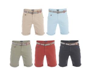 riverso Kurze Hosen Herren Chino Shorts Kurz mit Gürtel RIVKlaas Regular Fit