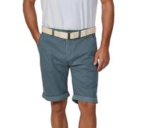 riverso Chino Shorts Herren mit Gürtel Regular Fit RIVHenry Kurze Hosen Bermuda Shorts Knopfleiste Stretch, Größe:W 31, Farbe:Pigeon Blue (19300)