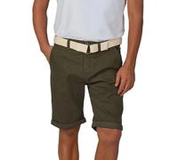 riverso Chino Shorts Herren mit Gürtel Regular Fit RIVHenry Kurze Hosen Bermuda Shorts Knopfleiste Stretch, Größe:W 31, Farbe:Cypress Green