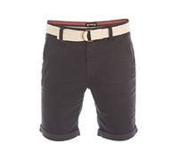 riverso Kurze Hosen Herren Sommer Chino Shorts mit Gürtel Regular Fit RIVHenry Bermuda Stretch, Größe:W 33, Farbe:Anthracite Grey (23400)