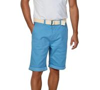 riverso Kurze Hosen Herren Sommer Chino Shorts mit Gürtel Regular Fit RIVHenry Bermuda Stretch, Größe:W 42, Farbe:Middle Blue