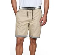 riverso Kurze Hosen Herren Stretch Regular Fit RIVAngelo Bermuda Shorts Sommer, Größe:M, Farbe:Wet Sand