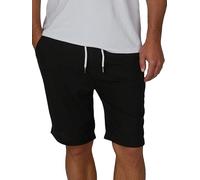 riverso Leinen Shorts Herren Sommer Regular Fit RIVOliver Kurze Hosen Bermuda Knielang Einfarbig, Größe:L, Farbe:Black