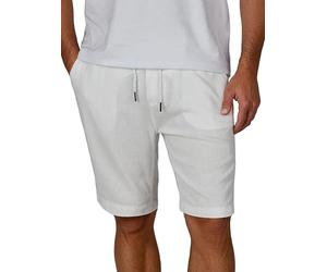 riverso Leinen Shorts Herren Sommer Regular Fit RIVOliver Kurze Hosen | Bermuda Knielang Einfarbig Weiß Blau Navy Beige Schwarz Grün S M L XL XXL 3XL 4XL 5XL