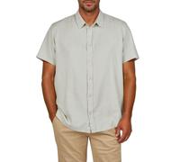 riverso Leinenhemd Herren Kurzarm Regular Fit RIVEmilio Freizeithemd Sommerhemd Leinen Hemd Einfarbig, Größe:M, Farbe:Light Sand