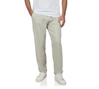 riverso Leinenhose Herren lang Regular Fit RIVMarco Sommerhose Freizeithose Einfarbig, Größe:4XL, Farbe:Light Sand