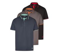 riverso Poloshirt Herren Kurzarm 3er Pack RIVLeano Regular Fit Shirt Sommer Basic Baumwolle Einfarbig, Größe:S, Farbe:Pack 1 (Tornado Grey/Navy/Black)