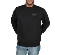 riverso Pullover Herren mit Druck RIVJamie Regular Fit Sweatshirt Rundhals Langarm, Größe:5XL, Farbe:Black-Black