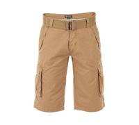 riverso Cargo Shorts Herren mit Gürtel Regular Fit RIVAnton Kurze Hosen Cargoshorts Sommer 100% Baumwolle, Größe:W 40, Farbe:Camel Beige (20000)