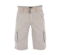 riverso Kurze Hosen Herren Cargo Shorts mit Gürtel Regular Fit RIVAnton Cargoshorts Sommer 100% Baumwolle, Größe:W 44, Farbe:Light Beige