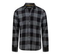 riverso Herren Freizeit Hemd RIVArne Regular Fit Karohemd Flanellhemd Holzfällerhemd Kariert Langarm Grau, 4XL, 100% Baumwolle, Größe:4XL, Farbe:Ash Grey (24000)