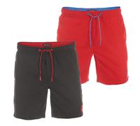 riverso Badehose Herren lang Badeshorts RIVDavid 2er Pack Set Regular Fit Schwimmhose Elastischer Bund, Größe:L, Farbe:Farbmix 2