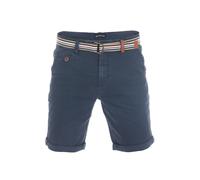 riverso Kurze Hosen Herren Chino Shorts Kurz mit Gürtel Regular Fit RIVKlaas Chinoshorts Bermuda Stretch, Größe:W 42, Farbe:Dark Blue (59400)