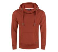 riverso Herren Kapuzenpullover RIVNiklas Regular Fit Hoodie Tasche Pullover Streetwear Cross-Over-Kragen Kapuze Rot XL (XL, Rusty Ochre Red (15400))