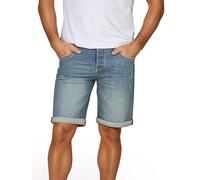 riverso Jeans Shorts Herren Stretch Kurz Regular Fit RIVTom Kurze Hosen Bermuda Shorts Sommer Denim Einfarbig, Größe:W 40, Farbe:Light Blue Denim (L164)