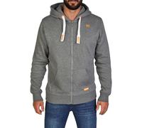 riverso Sweatjacke Herren mit Kapuze Reißverschluss Regular Fit RIVNoah Kapuzenjacke Hoodie Kapuzenpullover Grau XL, Größe:XL, Farbe:Grey Melange Standard 2 (23300)