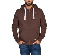 riverso Sweatjacke Herren mit Kapuze Reißverschluss Regular Fit RIVNoah Kapuzenjacke Hoodie Kapuzenpullover Braun L, Größe:L, Farbe:Dark Brown (21400)