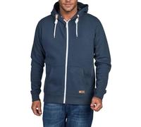 riverso Sweatjacke Herren mit Kapuze Reißverschluss Regular Fit RIVThilo Kapuzenjacke Blau M, Größe:M, Farbe:Navy