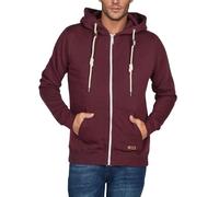 riverso Sweatjacke Herren mit Kapuze Reißverschluss Regular Fit RIVThilo Kapuzenjacke Rot M, Größe:M, Farbe:Port Red
