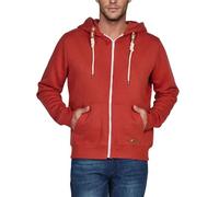 riverso Sweatjacke Herren mit Kapuze Reißverschluss Regular Fit RIVThilo Kapuzenjacke Rot M, Größe:M, Farbe:Dark Red