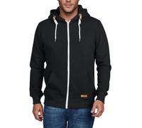 riverso Sweatjacke Herren mit Kapuze Reißverschluss Regular Fit RIVThilo Kapuzenjacke Schwarz M, Größe:M, Farbe:Black