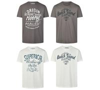 riverso Tshirt Herren Baumwolle Regular Fit RIVLeon 4er Set Pack