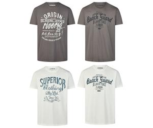 riverso Tshirt Herren Baumwolle Regular Fit RIVLeon 4er Set Pack