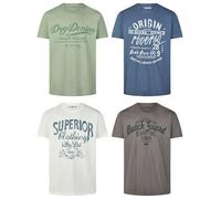 riverso Tshirt Herren Baumwolle Regular Fit RIVLeon 4er Set Pack Rundhals Kurzarm Sommer Tee Shirt Print, Größe:4XL, Farbe:Farbmix 2