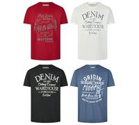 riverso Tshirt Herren Baumwolle Regular Fit RIVLeon 4er Set Pack Rundhals Kurzarm Sommer Tee Shirt Print, Größe:4XL, Farbe:Farbmix 20