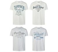 riverso Tshirt Herren Baumwolle Regular Fit RIVLeon 4er Set Pack Rundhals Kurzarm Sommer Tee Shirt Print, Größe:XXL, Farbe:Farbmix 23