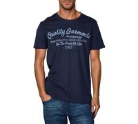 riverso Tshirt Herren Baumwolle Regular Fit RIVLeon Rundhals Kurzarm Sommer Tee Shirt Print, Größe:4XL, Farbe:Blau (RJD)