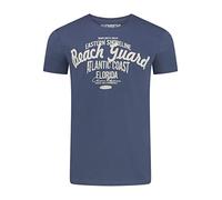 riverso Tshirt Herren Baumwolle Regular Fit RIVLeon Rundhals Kurzarm Sommer Tee Shirt Print, Größe:M, Farbe:Washed Indigo Blue (C1JD)