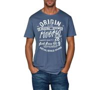 riverso Tshirt Herren Baumwolle Regular Fit RIVLeon Rundhals Kurzarm Sommer Tee Shirt Print, Größe:XXL, Farbe:Blau (DJD)