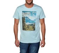 riverso Tshirt Herren Baumwolle Regular Fit RIVLukas Rundhals Kurzarm Sommer Tee Shirt Print Blau XXL, Größe:XXL, Farbe:Light Aqua Blue (CJD)